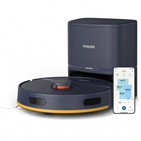 Home Cleaning Robot - Philips HomeRun 2000 Series Aqua XU2100/15, 6000 Pa Suction, 120 Min Runtime, 