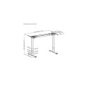 Adjustable Height Table Up Up Bjorn II Gray, Table top M Dark Walnut