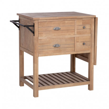 Kitchen island MONACO 82.5/152.5x60xH95.5cm foldable