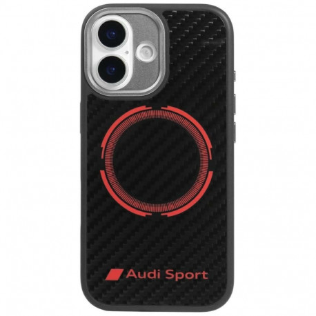 Audi Audi RSQ Carbon Fiber Sport Red Circle MagSafe Case for iPhone 17 - Black