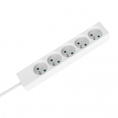 Rebel 5-pesaline 3 m prantsuse tüüpi lülitita pikendusjuhe (3x1,5mm) valge