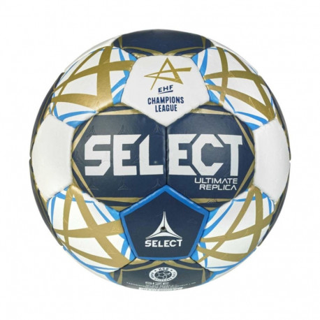 Select käsipall Ultimate Champions League Replica 3 v25 Official EHF 13519, valge-tumesinine-kuldne