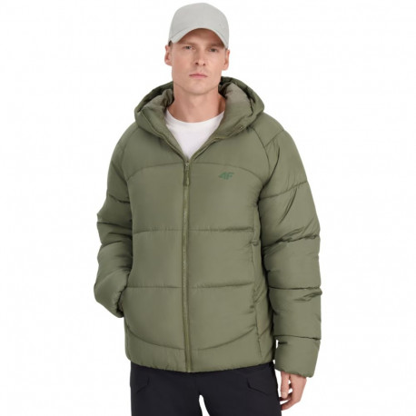 Kurtka męska pikowana 4F M0708 khaki 4FRAW25TDJAM0708 43S