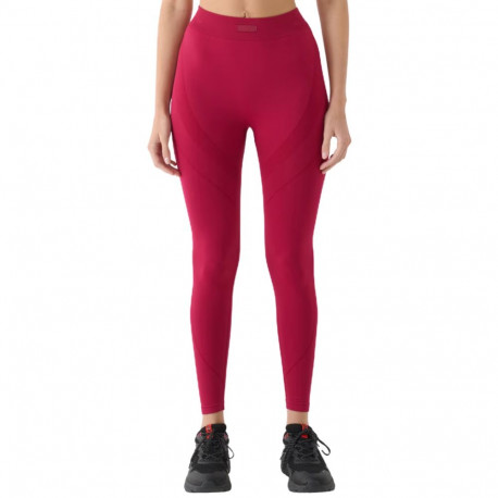 Legginsy damskie 4F FNK F389 burgund 4FRAW24TFTIF389 60S