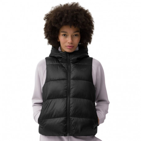 4F naiste tepitud vest F092 4FSS23TDJAF092 20S, süsimust