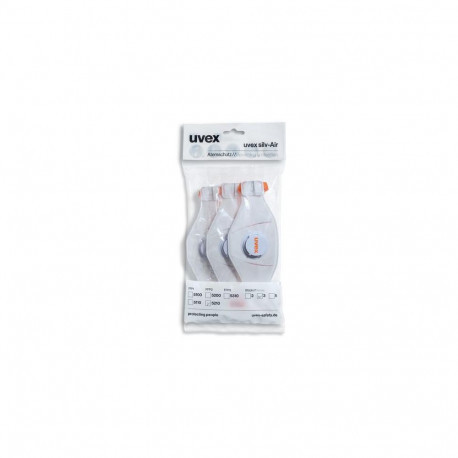 Respiraator Uvex silv-Air Premium 5210 FFP2, volditav  klapiga, jaepakend 3 tk