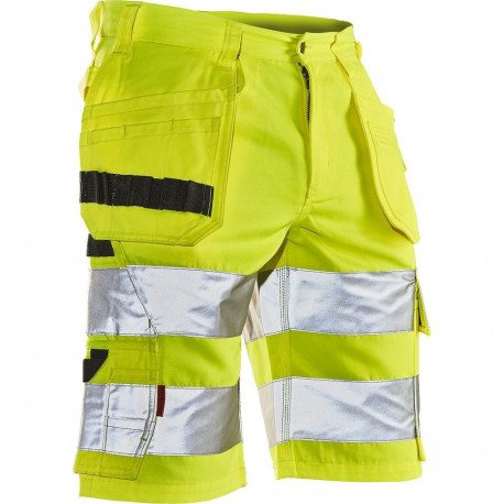 Jobman Practical lühikesed püksid ripptaskutega 2205 Hi-Vis kollane 56