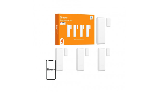 SONOFF SNZB-04PR2 Window and Door Sensor, 4-Pack