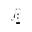 LED Ring Lamp 16cm With Desktop Mount 18-28cm, USB