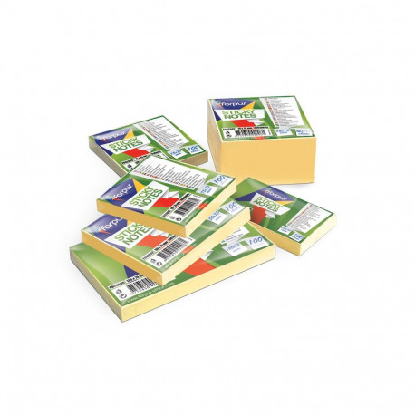 Note paper FORPUS 51x76mm yellow 100 sheets