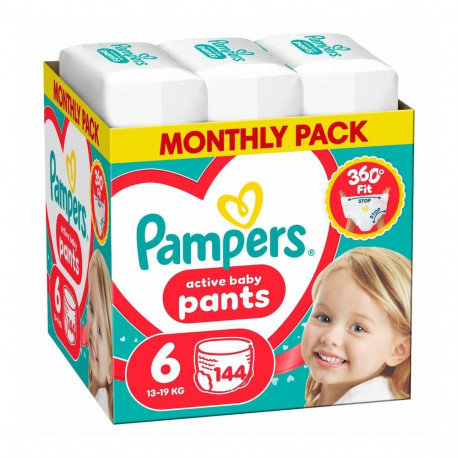 Pampers Pants autinbiksites  6. izmers  13-19kg  144gab. 80894756 (8006530315708)