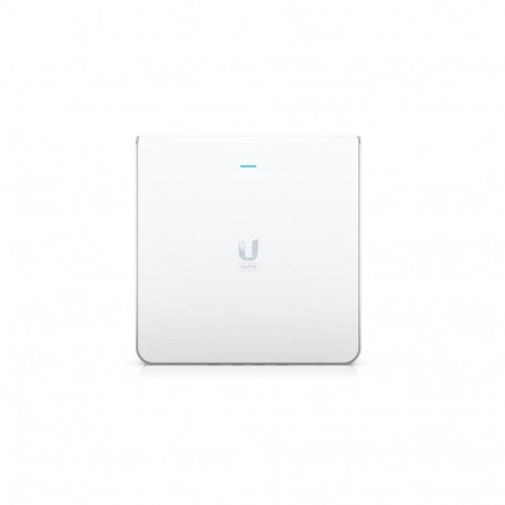 UniFi6 In-Wall. Wall-mounted WiFi 6 access point with a built-in PoE switch.