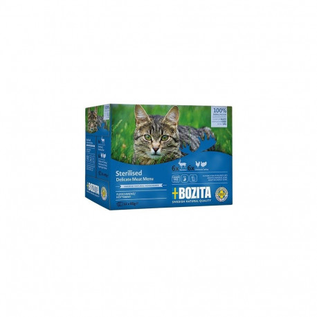 BOZITA Sterilised Meat menu Box - wet cat food - 12x85g