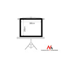 Projektoriekraan 200x200 statiividega Maclean MC-680