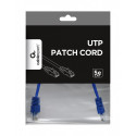 Patch cord cat.5e moulded strain relief 0.25m blue