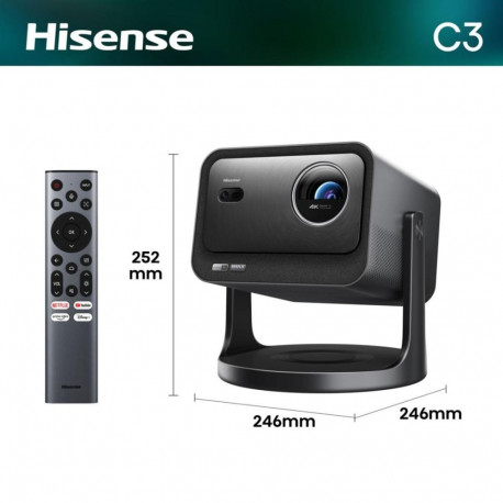 Hisense projektor C3 DLP UHD 4K (3840x2160) 3D, hõbedane