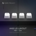 Dark Project Tamsus projektas ALU87B Bushido, G3MS Moonstone Switch, JAV keyboard Home/Office QWERTY