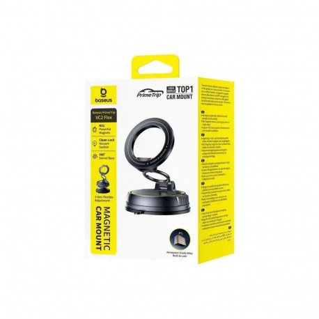 Baseus VC2 Flex Suction Cup Magnetic Clamp Car Mount / Cosmic Black