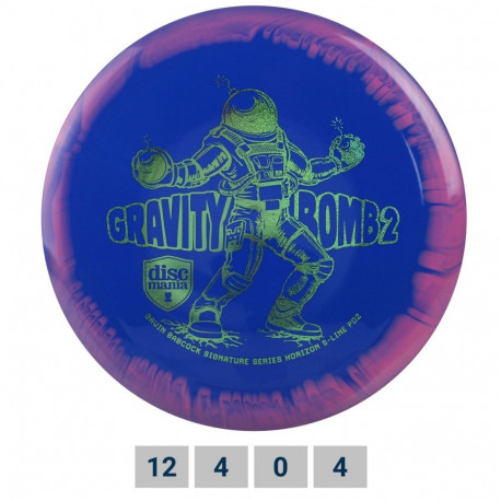 Discgolf DISCMANIA Distance Driver S-LINE HORIZON PD2 Gravity Bomb 2 Blue/Pink 12/4/0/4