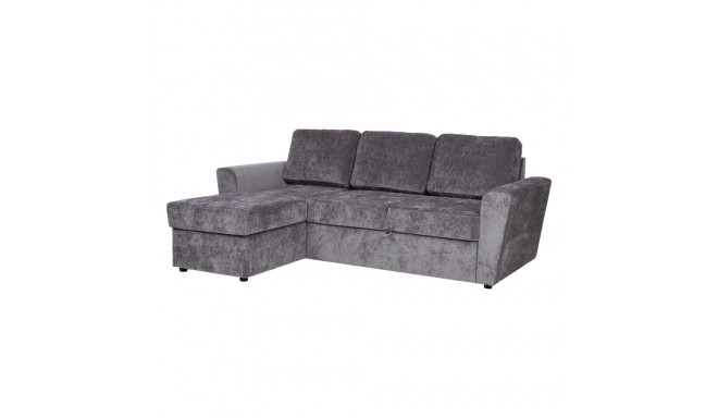 Corner sofa bed INGA graphite grey