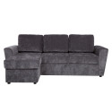 Corner sofa bed INGA graphite grey