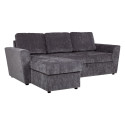 Corner sofa bed INGA graphite grey
