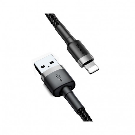 Baseus Cafule USB Lightning Charging Cable 2.4A 0.5m / gray/black