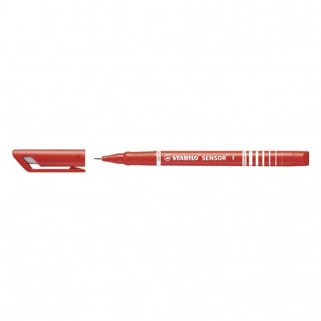 Tindipliiats Stabilo Sensor Fine, fineliner 0,3mm, punane