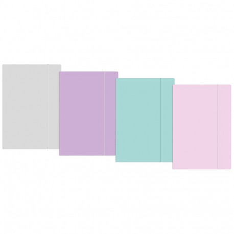 Kummiga mapp A5+ PASTEL,  kartong, assortii ,Interdruk
