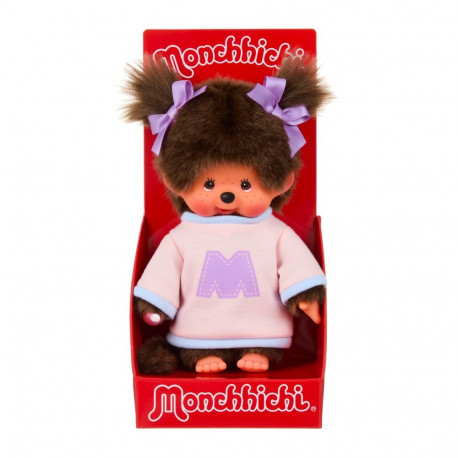 MONCHHICHI plush Girl in sweater, 20 cm