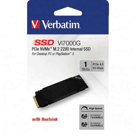NVMe ssd Vi7000G 1 TB M.2 2280 PCIe 4.0 x4 jahutusradiaatoriga, must