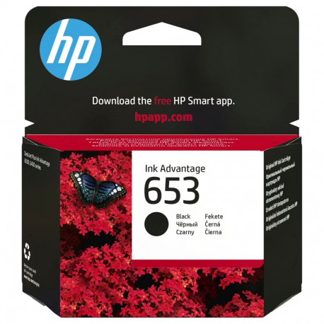 HP tindikassett 653 originaalne, must