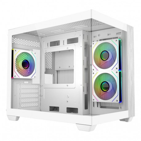 "Midi Cooler Master Elite 481 Wood - MT - micro ATX - Seitenteil mit Fenster (gehärtetes Glas)"