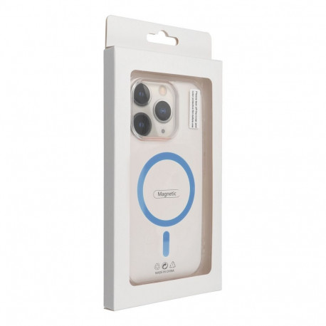 Case for Samsung A27 Drop Glue Colorful Ring Mag Cover compatible with MagSafe light blue