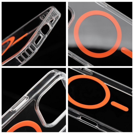 Case for Samsung A27 Drop Glue Colorful Ring Mag Cover compatible with MagSafe orange