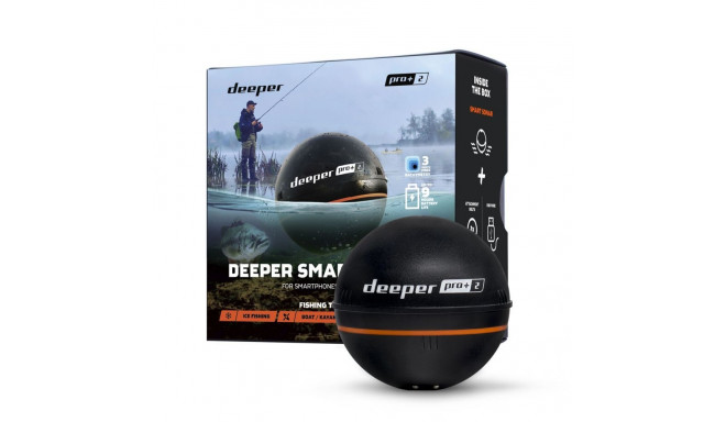Deeper Smart Sonar PRO+2 Sonar, Black