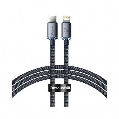 Baseus - Baseus CAJY000201 Crystal Shine Series Data Cable USB-C to Lightning 20W 1,2m Black