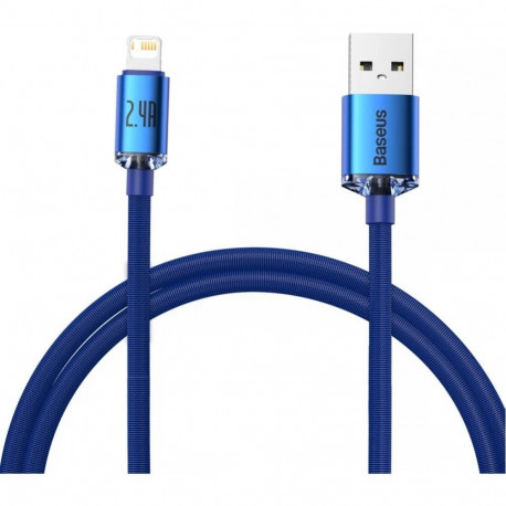 Baseus - Baseus CAJY000003 Crystal Shine Series Data Cable USB to Lightning 20W 1,2m Blue