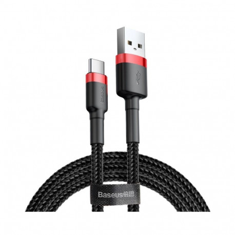 Baseus - Baseus CATKLF-B91 Cafule Cable USB-C 3A 1m Red/Black