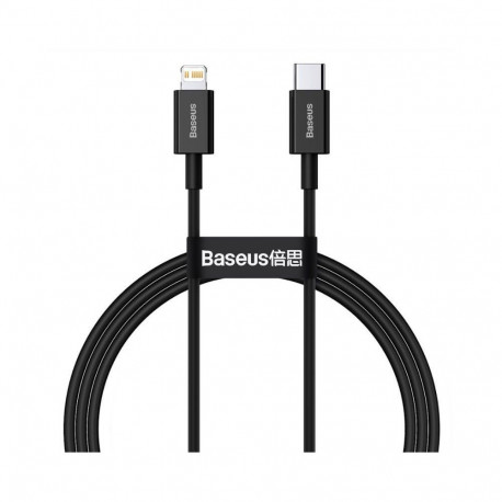 Baseus - Baseus CATLYS-A01 Superior Fast Charge Cable USB-C to Lightning 20W 1m Black