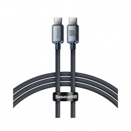 Baseus - Baseus CAJY000601 Crystal Shine Series Data Cable USB-C - USB-C 100W 1,2m Black
