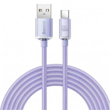Baseus - Baseus CAJY000505 Crystal Shine Series Data Cable USB - USB-C 100W 2m Purple