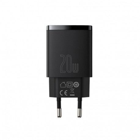 Baseus - Baseus CCXJ-B01 Compact Quick Charger USB/USB-C 20W Black