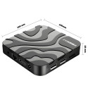 Smart tv box android 9 64bit 6k wifi 802.11n hdr + pilot wejście lan - e128