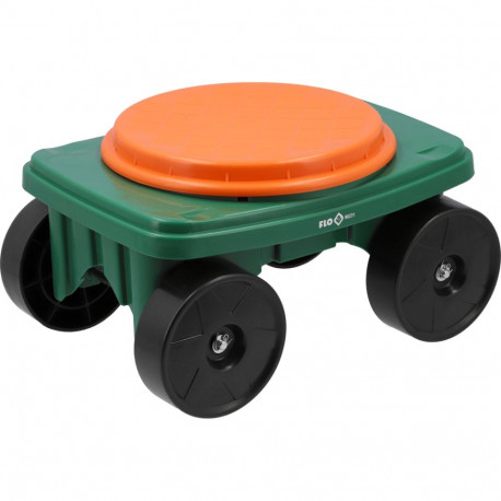 Dārza rati ar 360° sēdekli, FLO, 90231, 100 kg slodze, 4 riteņi, ergonomisks dizains