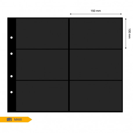 SAFE MAXI vaheleht taskuga 150x100 mm - must