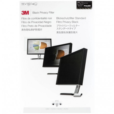 3M PF236W9 privaatsusfilter must 59,9cm 23,6 16:9 jaoks