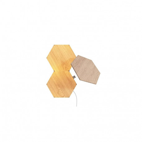 Nanoleaf meeleoluvalgustus Elements Hex laienduspakett 3 puiduefektiga