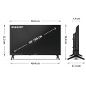 Sharp 24HA1205E TV 61 cm (24") HD Black