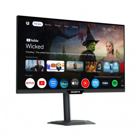 GIGABYTE nutimonitor M27QS 27” 2K QHD Google TV, juhtmevaba kuvamine, 2560 x 1440, 180Hz, 1ms, 350cd